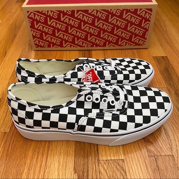 Vans Authentic Checkerboard Platform Women’s Sneakers - Picture 4 of 6